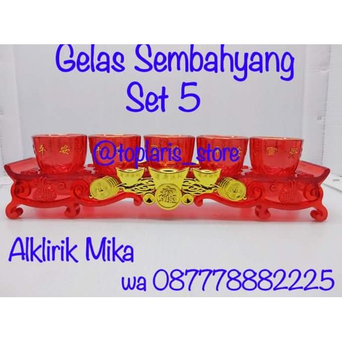 

Ready Gelas Sembahyang Set 5 Mika