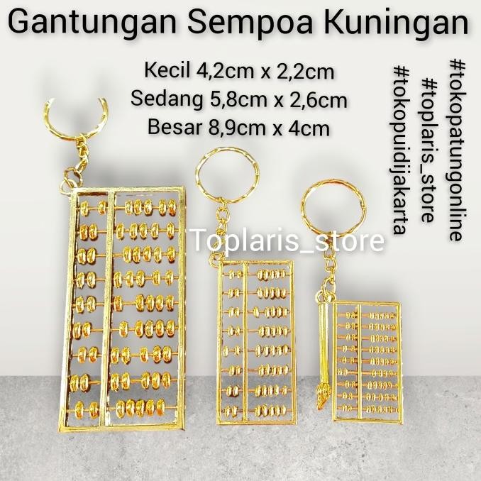 

Ready Gantungan kunci Sempoa Kuningan