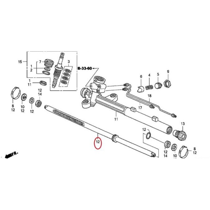 Rack Steer / Rack Steering ODYSSEY RB1 RB2 2004-2008 Original