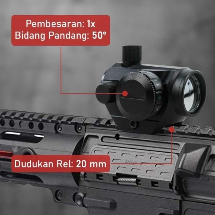 Kekeran Teropong Holographic Red Green Dot Scope 1 Zoom RailMount 20mm Premium