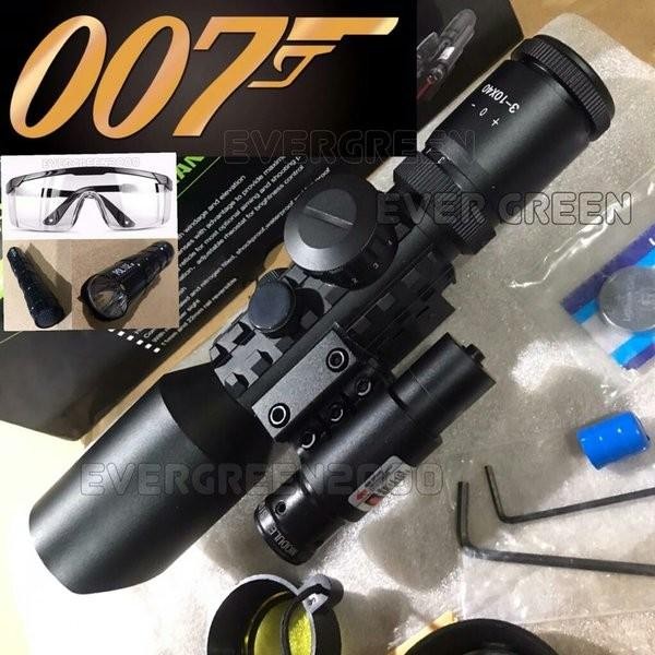 New RIFLE Scope + Laser Sight M9 LS3-10X42E (with Green & Red Reticle Cross Mil dot) New Generation 