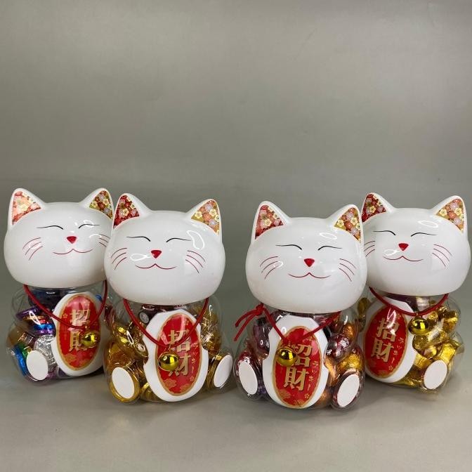 Silahkan Order] Coklat Imlek Toples Kucing / Coklat Koin Emas Imlek 210gr / Halal