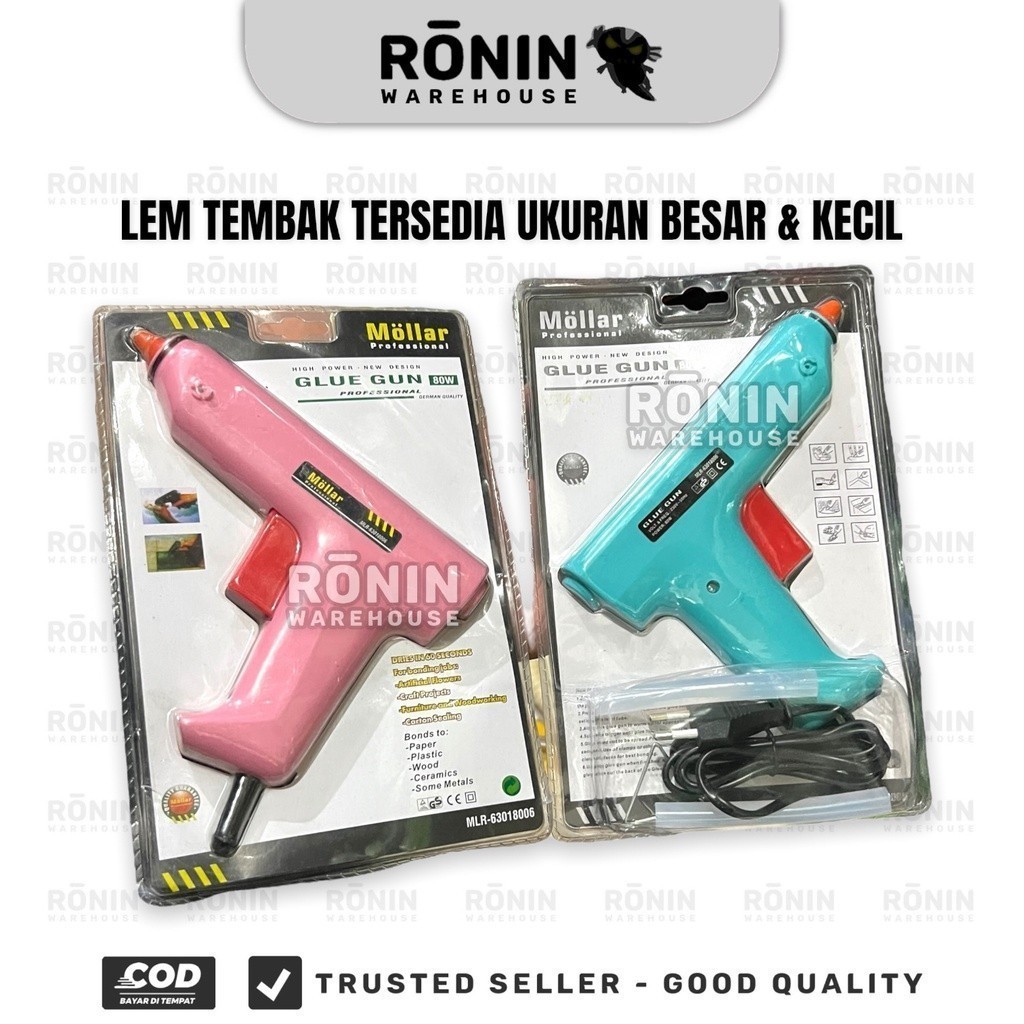 

MOLLAR Glue Gun 20 80 Watt Alat Lem Tembak Bakar Besar Kecil