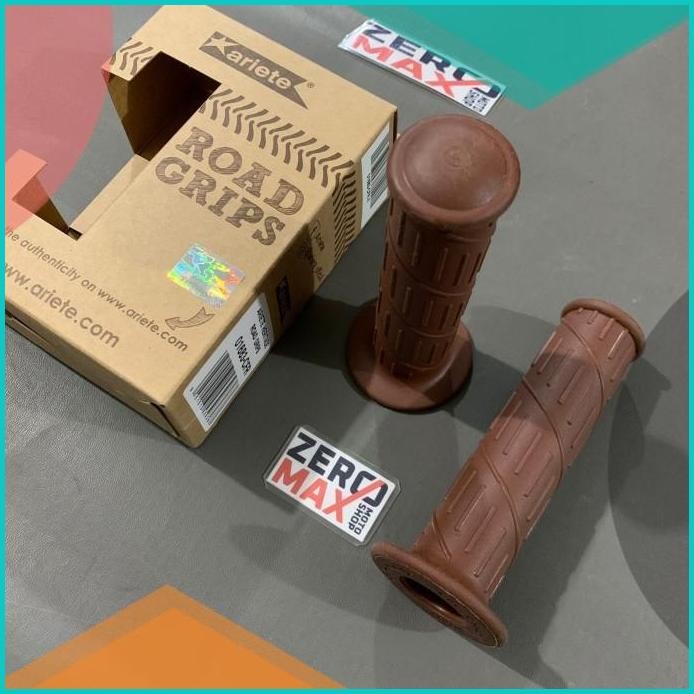 Handgrip Handfat ARIETE Italy Heritage Classic Retro Cafe Racer Coklat