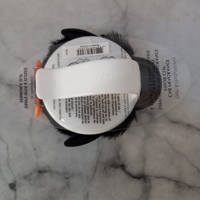 Interior Bbw Car Fragrance Holder Fuzzy Penguin Visor Clip