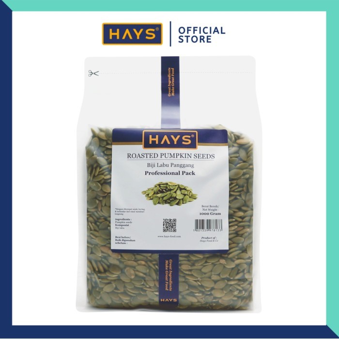 

Ready Stock Roasted Pumpkin Seeds 1Kg / Biji Labu Panggang 1Kg - Hays