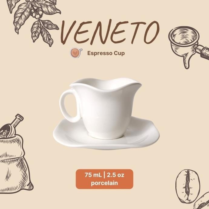 VENETO Espresso Cup | Cangkir Espresso | Cangkir Kopi dan teh Keramik