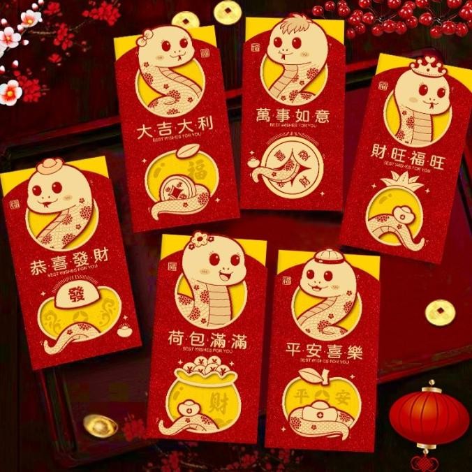 

^^^^^] GROSIR Angpao 3D Premium Isi 6 Angpau Tahun Baru Ular 2025 Amplop Sincia Hiasan Ornamen Hangtag Hang Tag Gantungan Pohon Meihwa Sakura Imlek Murah