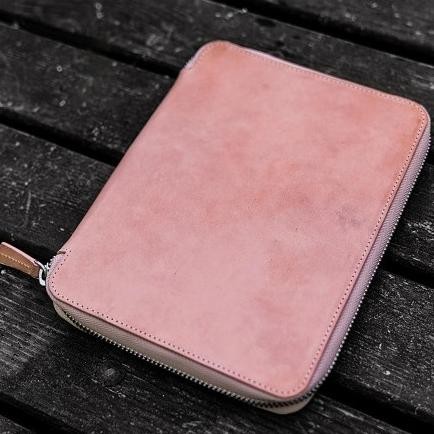 TERBARU - GALEN LEATHER Leather Zippered A5 Notebook Folio