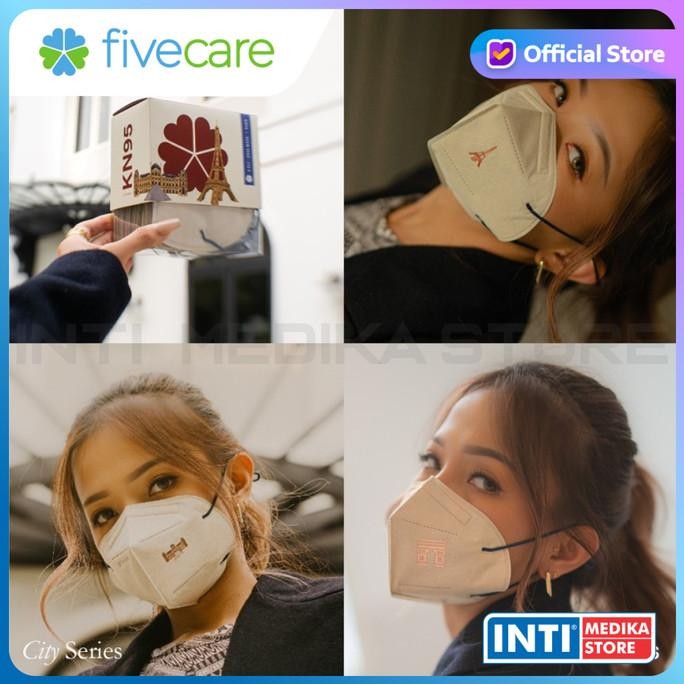 FIVECARE - Masker KN95 Surgical 3D 6ply Earloop Medis THE CITY SERIES