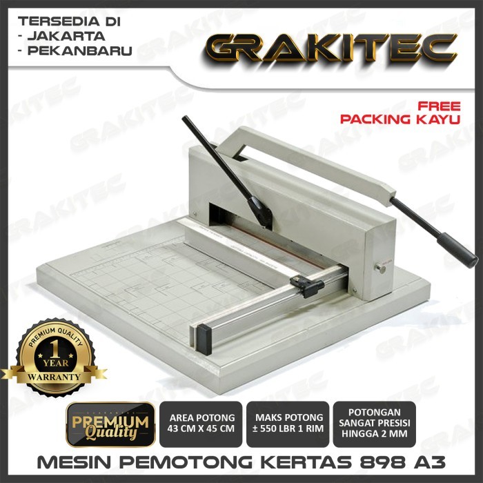 HEMAT Mesin Pemotong Kertas 898 A3 ( Upgrade dari Seri 888 ) + Kaki Meja