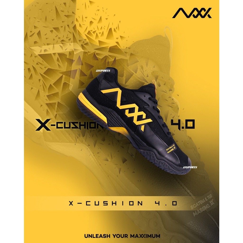 Sepatu Badminton MAXX X-CUSHION 4.0 (HITAM) |14E8D3CB|