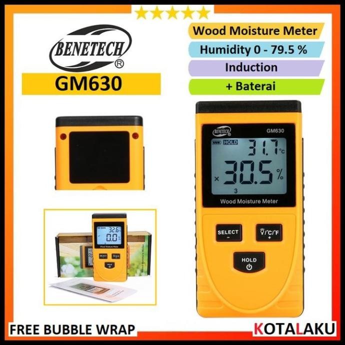Induction Wood Moisture Meter Benetech Gm630 Induksi Mc Tester Kayu