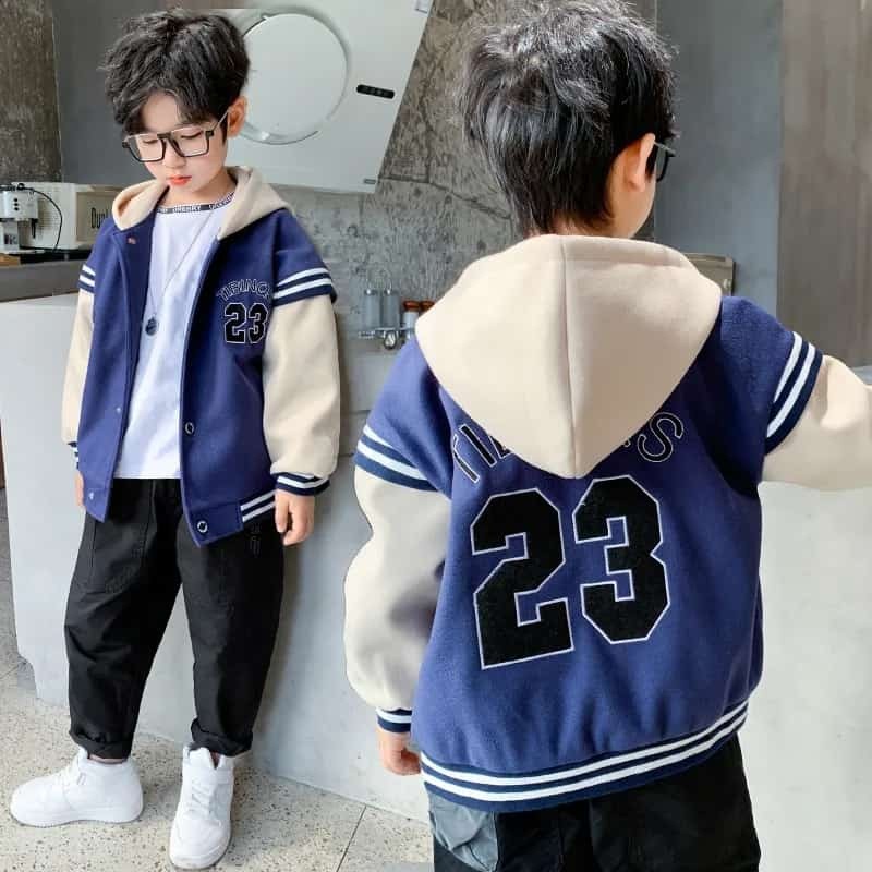 Baju Anak Halus & Tebal Vallina - Tibinos 23 Baseball Varsity Kids Jaket Anak Laki Laki 6 - 9 Tahun