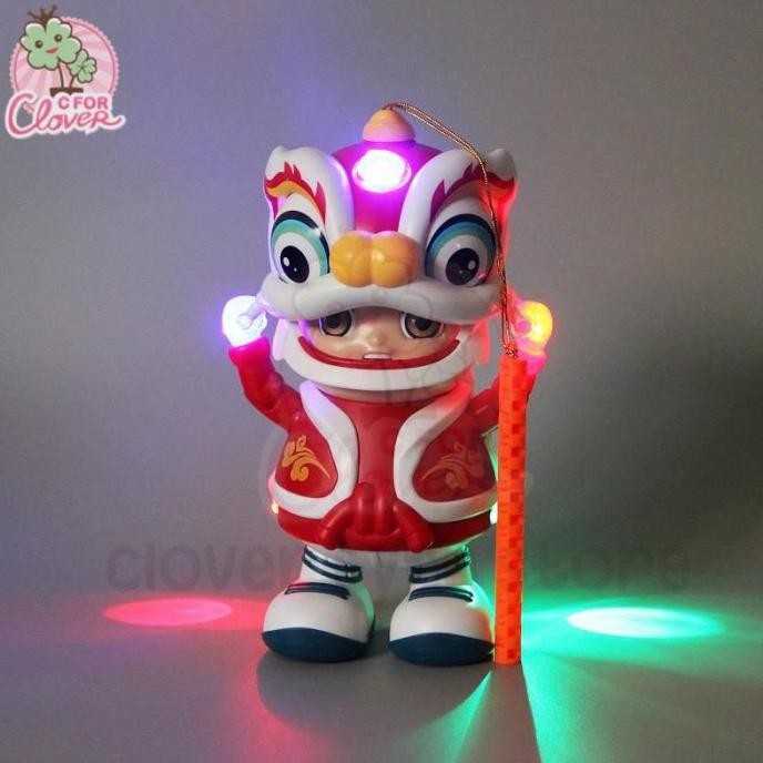CUTE BOY BARONGSAI DANCING boneka imlek sincia barong joget dance H24ID