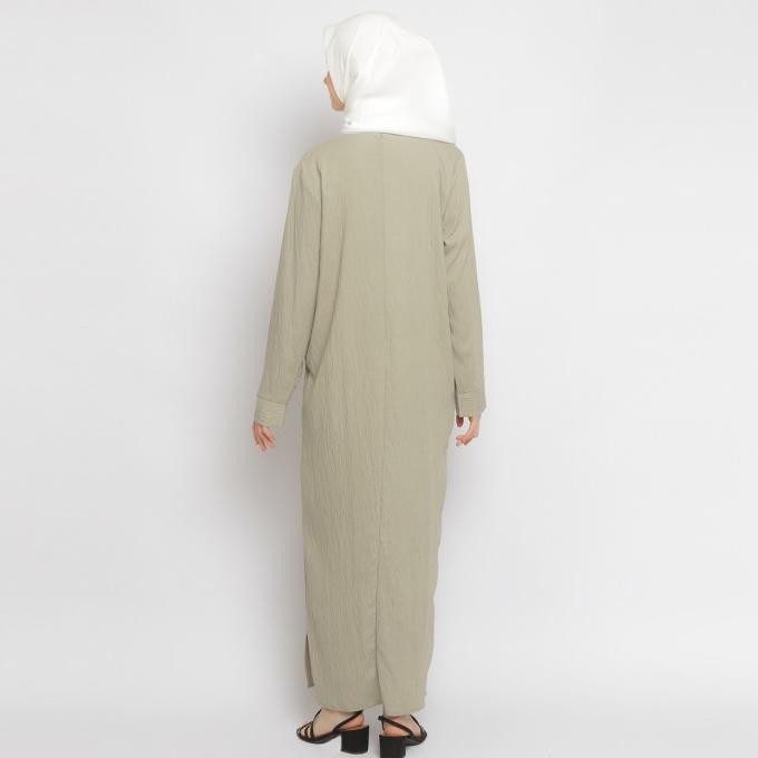 Diskon Gamis Wanita Premium Ichika - Emikoawa Dress Wanita Linen Crinkle