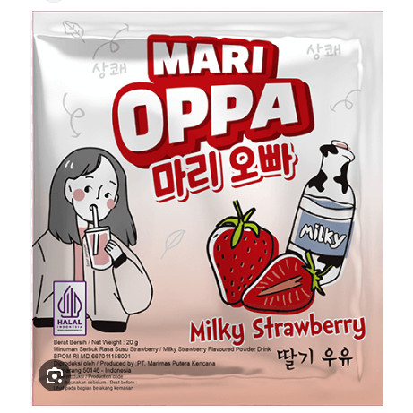 

Mari Oppa Milky Strawberry Pouch 100gr Original 100%