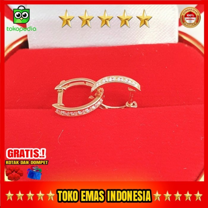 Ready anting jepit emas asli kadar 375