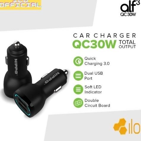 Hippo Car Charger ALF 3 Quick Fast Charging Total 30W