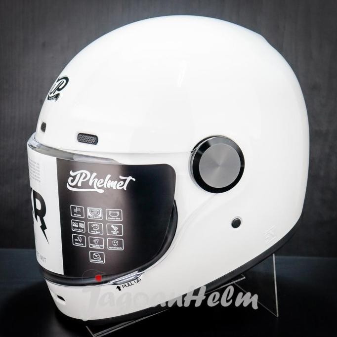 Promo Jpx Helm Jp Rokr Solid | Broken White | Retro Classic
