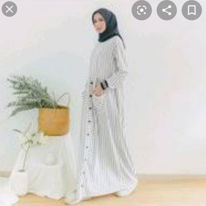 Spesial Dress / Gamis Seri Aurum Stripe Fit To All Size By My Lady