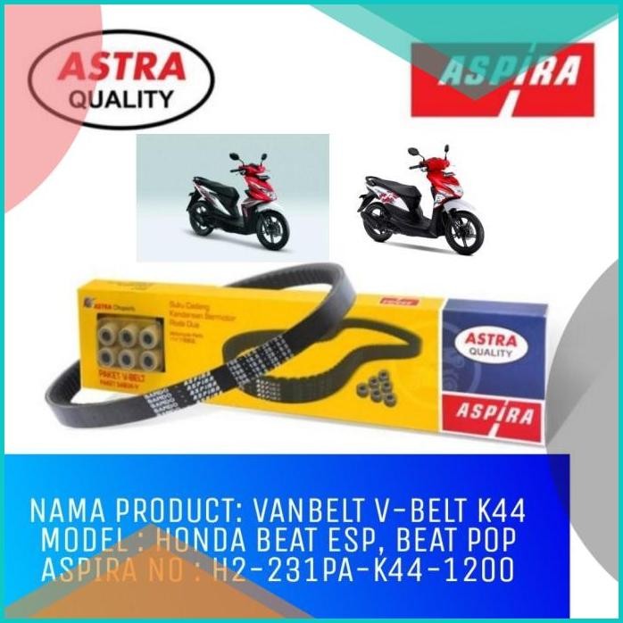 VAN BELT VBELT+ROLLER ASPIRA K44 ORI MOTOR HONDA BEAT ESP BEAT POP 11O