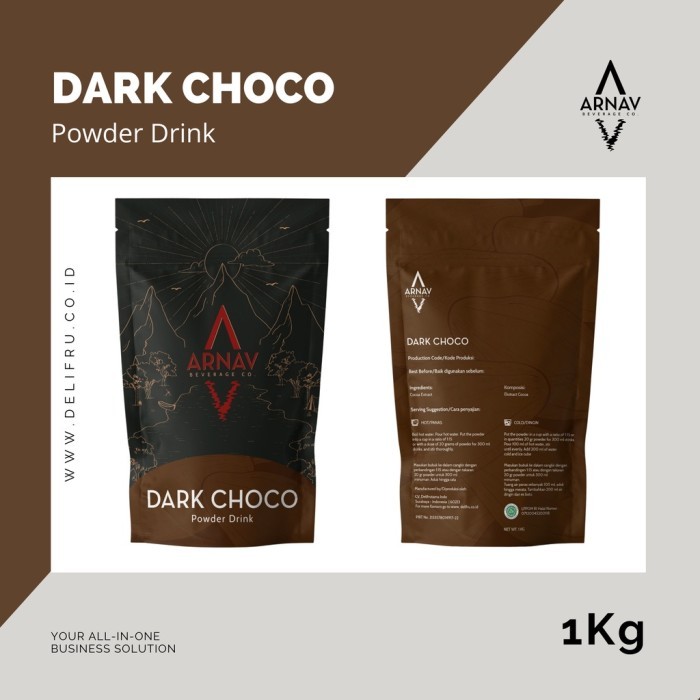 

1kg Arnav Dark Choco Powder Drink - Bubuk Cokelat Murni Premium