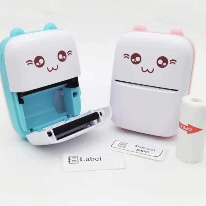 

Terbaru Mini Portable Photo Printer Cartoon Thermal Print Camera Bluetooth