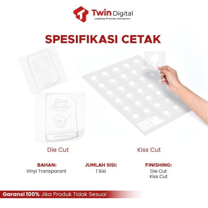 

Sale Sticker Tinta Putih A3 Vinyl / Transparan / Sticker Uv