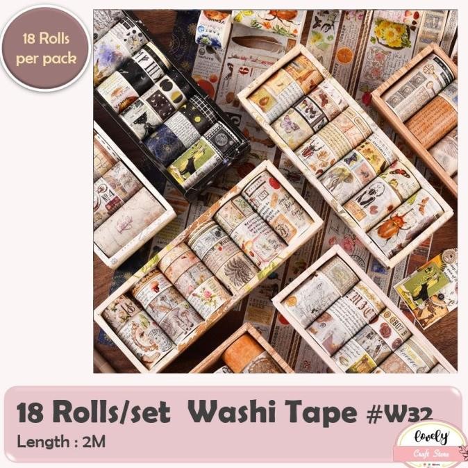 

Sale Washi Tape Deco Aesthetic Masking Deco Tape Sakura Selotip Kertas W32
