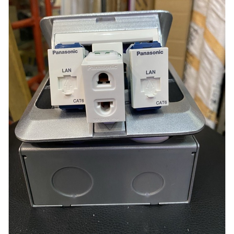 Jual Stop Kontak Lantai Data Cat6 + Stop Kontak + Data Cat6 Panasonic