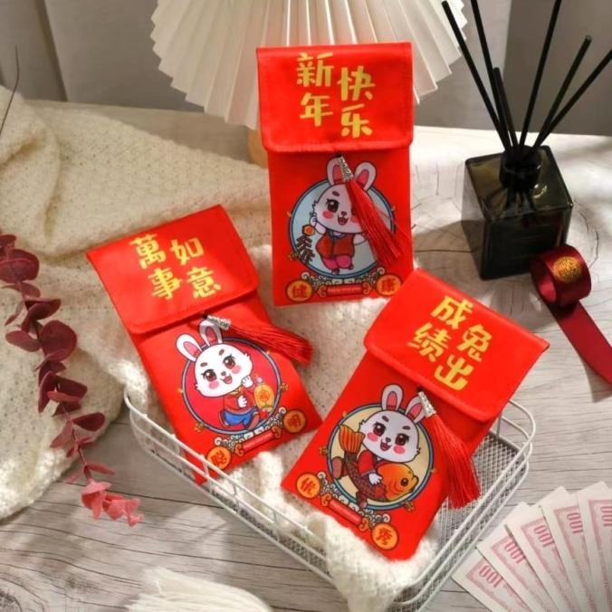 

Amplop Angpau Merah Premium Angpao Imlek Kado Ultah Ortu PJG 2922 isi6 BS66