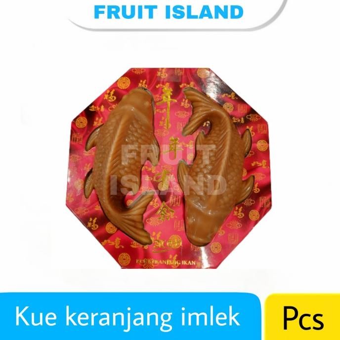 

Kue keranjang imlek bentuk ikan koi | dodol cina nian gao hexagonal GAM