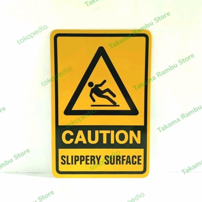 

Rambu Signage Caution Slippery Surface 20 X 30 Cm Plat Alumunium Terlaris