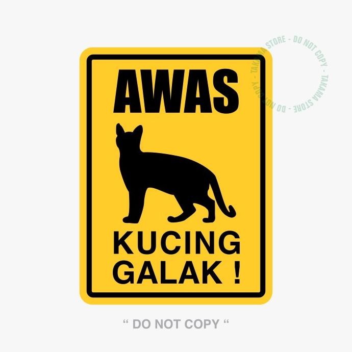 

Rambu Awas Kucing Galak 30 X 40 Cm Plat Alumunium Terlaris