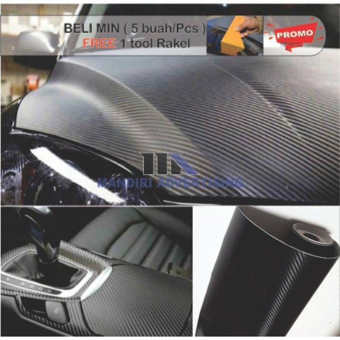 Terbaru Stiker Karbon Warna Hitam Doff/Stiker Motif Karbon Doff Hitam