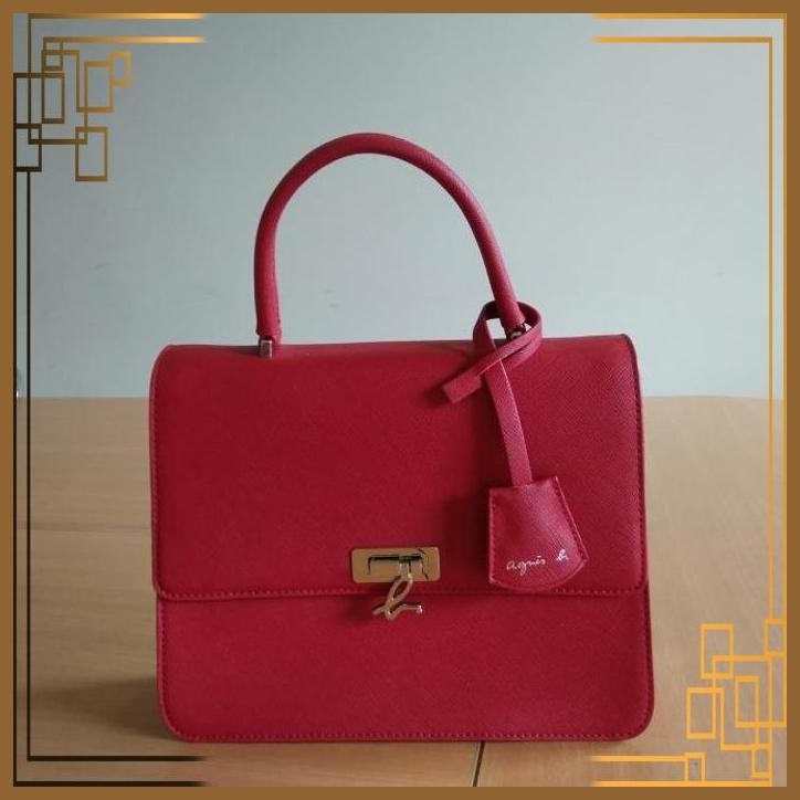 [TWO] tas merah agnes b