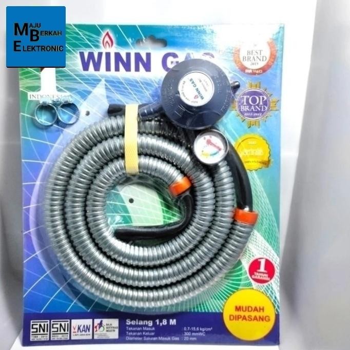 SELANG REGULATOR WIN GAS KEPALA METER DAN SELANG REGULATOR AJA