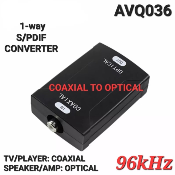 Avpro Avq036 Digital Coaxial To Optical Toslink Audio Spdif Converter