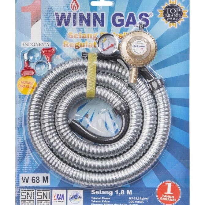 Winn Gas Selang Gas Paket W 88 M / W 118 M Paket Deluxe indikator Meter