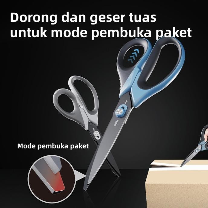 

Discount Deli Gunting Kantor / Office Scissors Putih-Biru Tj119 Neo