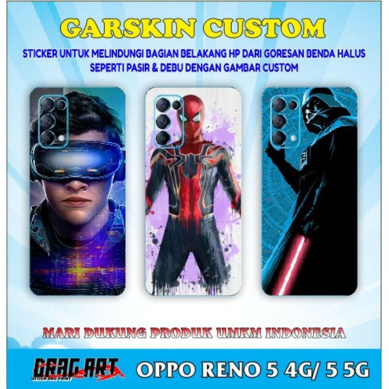 

Wrap* Oppo Reno Wrap Skin Stiker Garksin CUSTOM Gratis (2pcs)