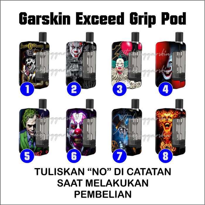 

Wrap* Exceed Grip Joker 03 Wrap Skin Stiker Garksin CUSTOM Gratis (2pcs)