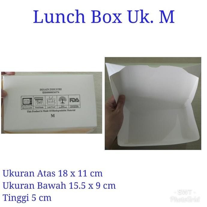 Paper Lunch Box Ukuran M / Paper Lunch Box