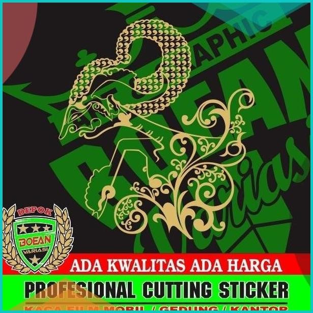 Cutting sticker wayang arjuna gambar arjuna kaca body motor mobil 07D3