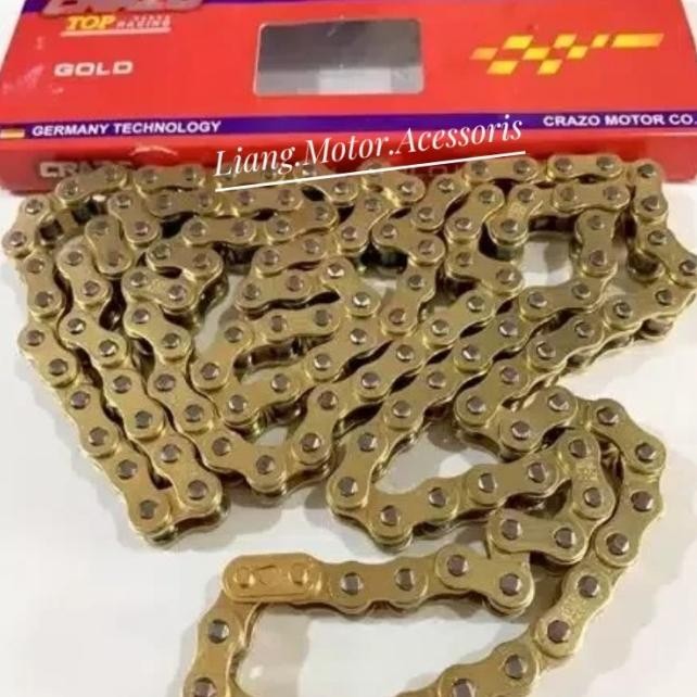 Rantai Rante Motor 428H 130L Gold Ema Viion Cb Ter Ninja Fu