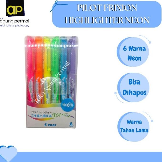 

Premium !! Pilot Frixion Highlighter SET 6 - SFL-60-6C