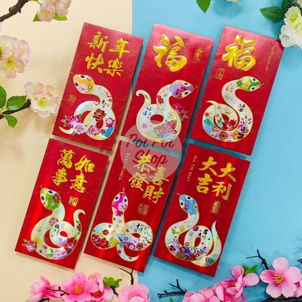 

Angpao Imlek Ular 2025 Glossy Merah 3D Premium Panjang HJ 3D Shio Ular Angpau Ampau Hongbao Kartun Grosir Murah Tebal Motif Karakter Berkualitas Bahan Terbaik