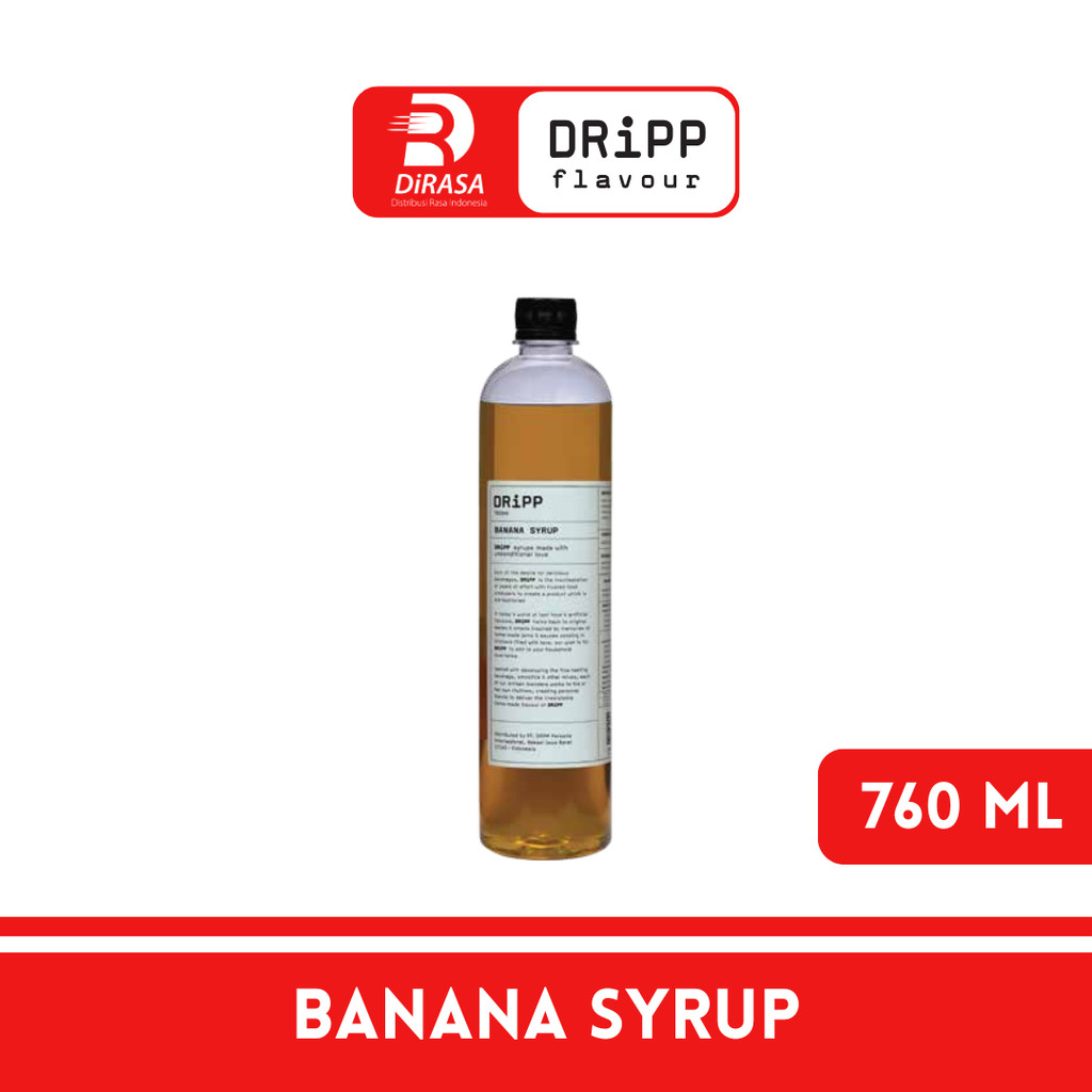 

DiRASA - DRiPP Banana Gourmet Syrup 760 ML Untuk Bisnis HORECA/Barista/Bartender/Mixologist