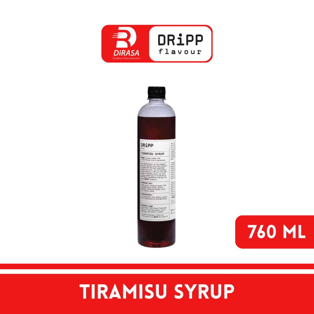 

DiRASA - DRiPP Tiramisu Gourmet Syrup 760 ML Untuk Bisnis HORECA/Barista/Bartender/Mixologist